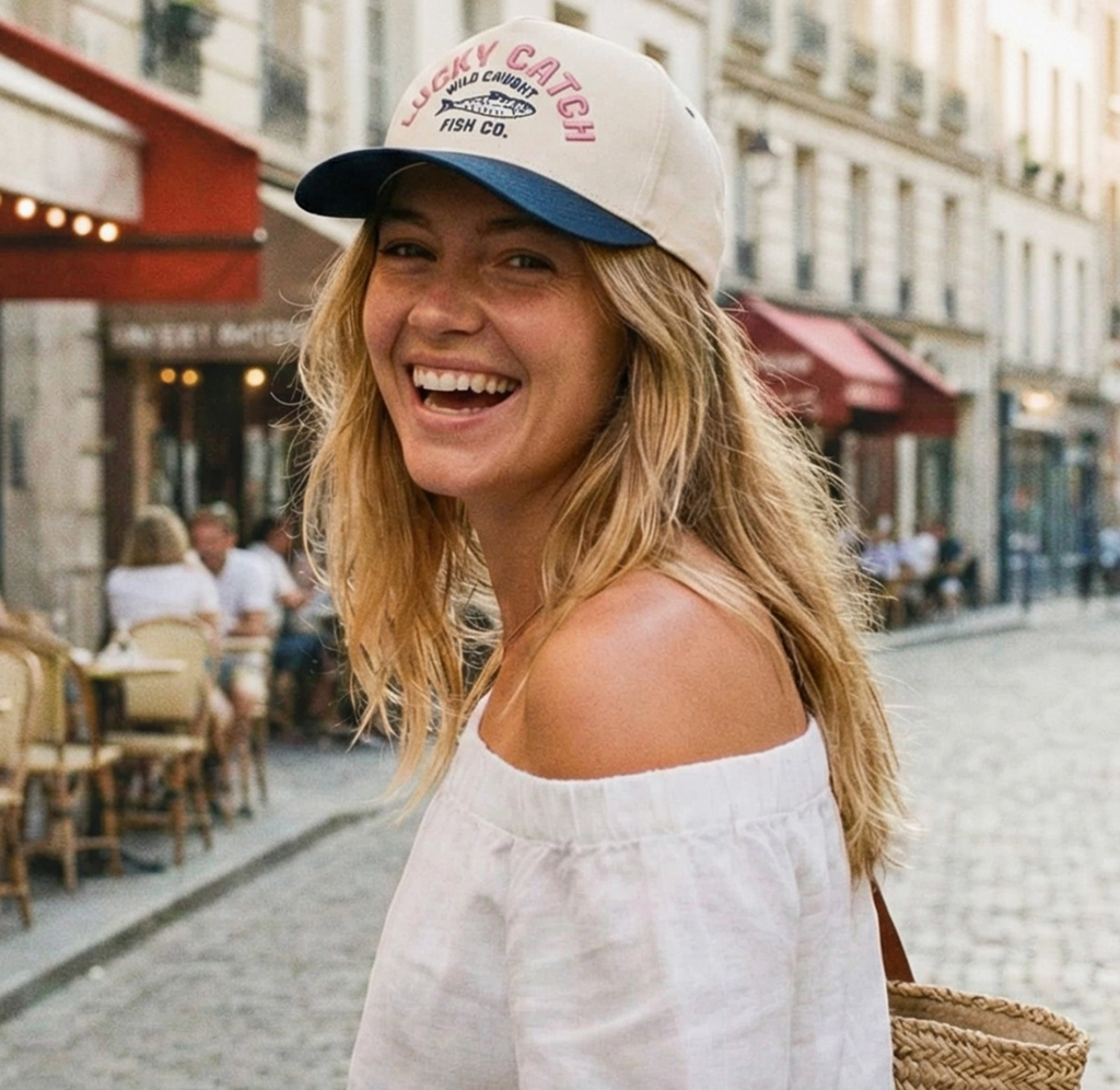 Lucky Catch Ball Cap Navy