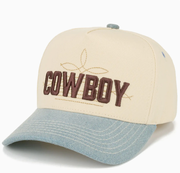 Denim Cowboy Ball Cap