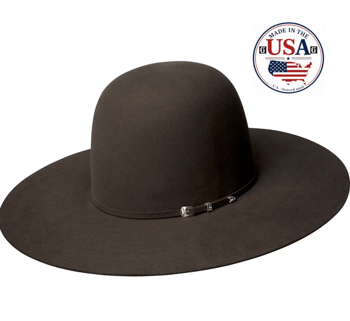 Open Crown Brown 20X Beaver Felt Blend