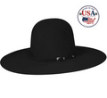Open Crown Black 20X Beaver Felt Blend USA