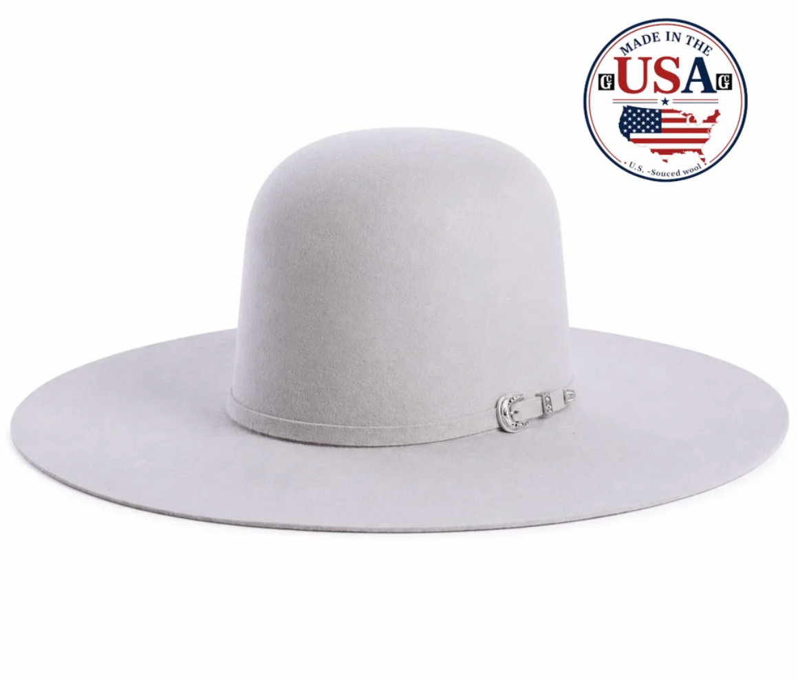 Open Crown Silver Belly 20X Beaver Felt Blend USA