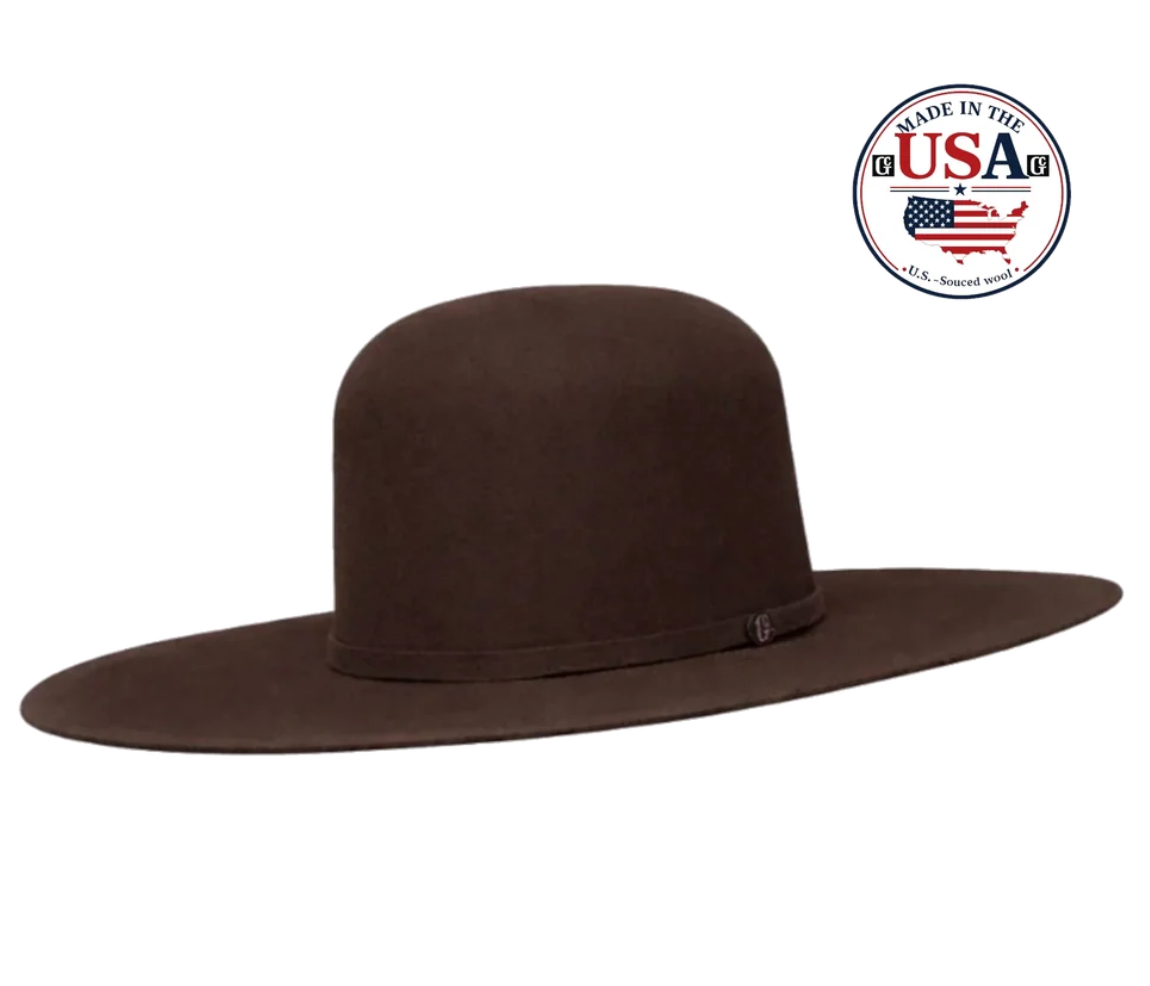 Open Crown Brown 5X Wool USA