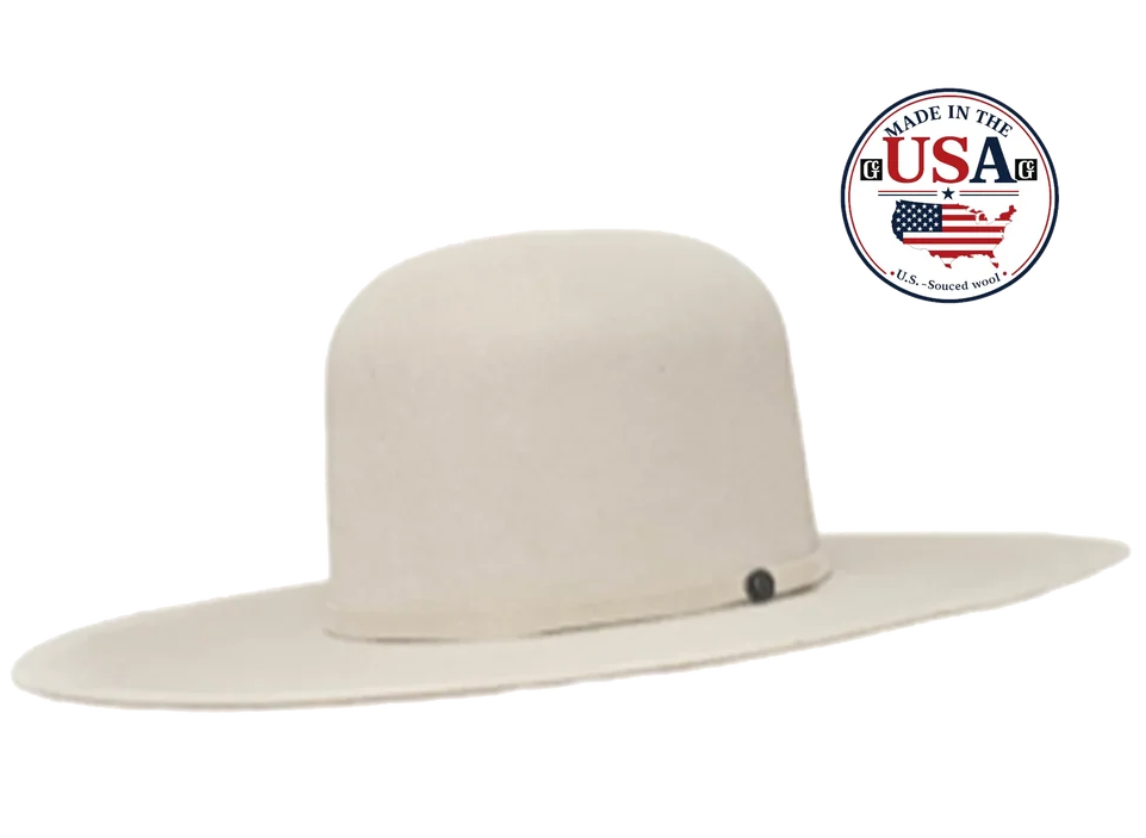 Open Crown Silver Belly 5X Wool USA