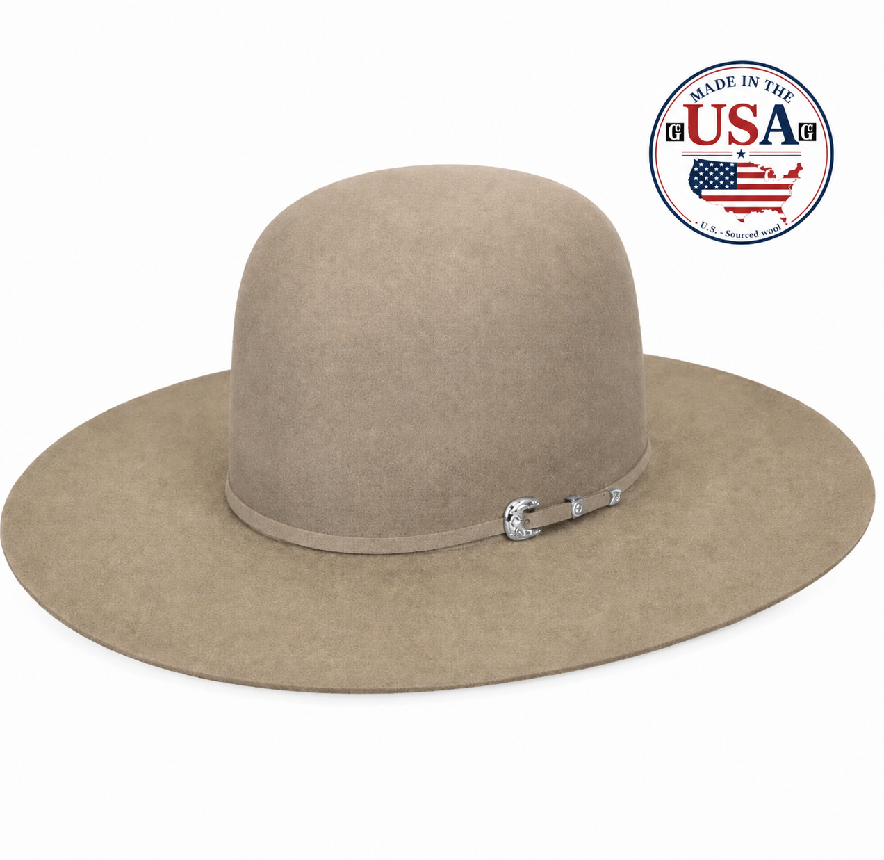 Open Crown Natural Beaver 20X Beaver Felt Blend